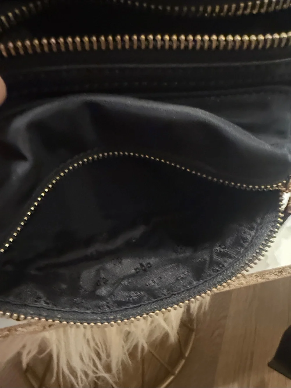 Tory Burch Navy Nylon Belt Bag with Gold Hardware